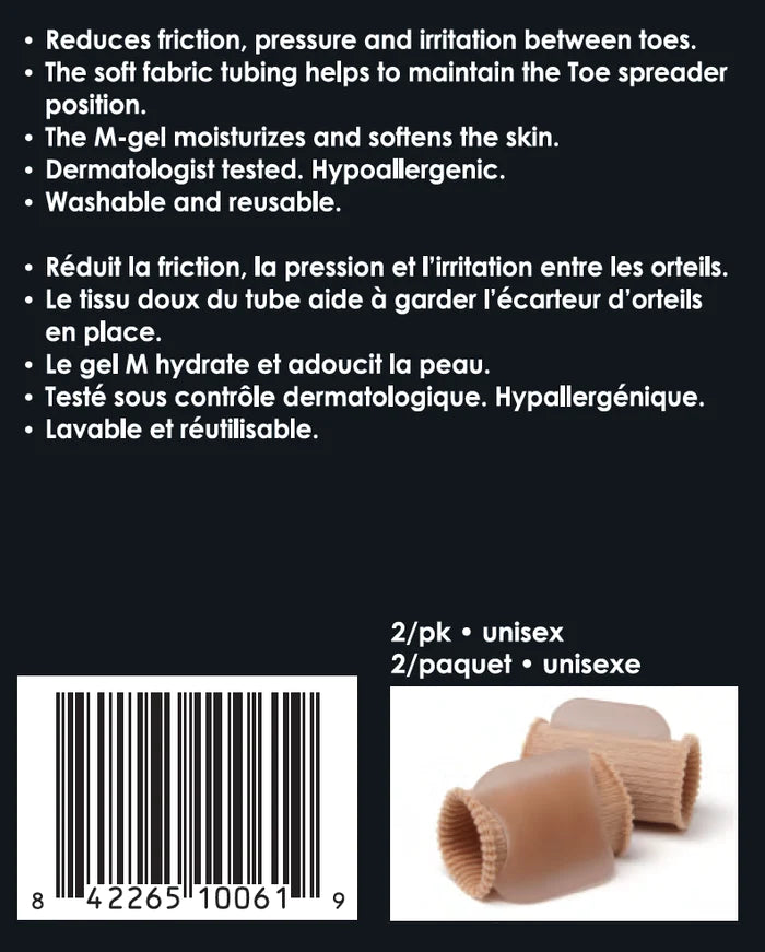 Paradigm Medical - Écarteur d'orteils en gel avec boucle en tissu côtelé GS1006 - Boutique du Cordonnier