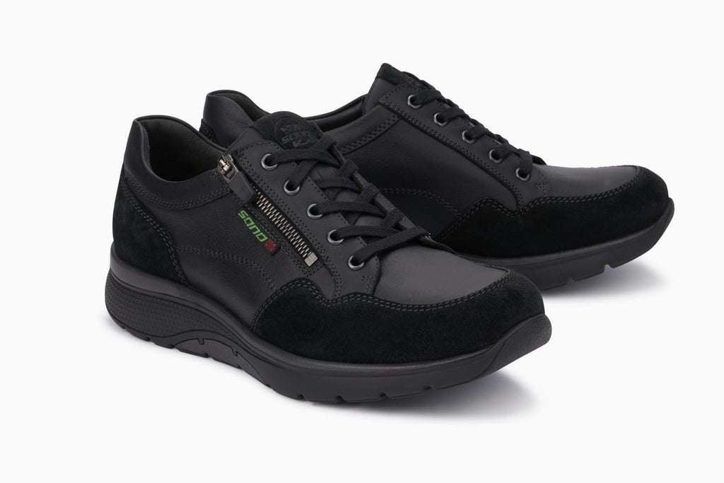 Sano ALEK Black Velours 9800/ Sandycalf 4800 par Mephisto Chaussures Confortables pour hommes avec semelles amovibles - Boutique du Cordonnier