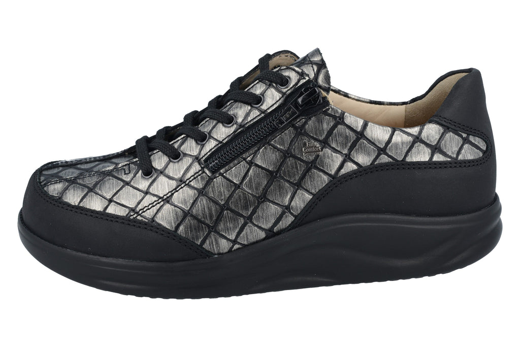 Finn Comfort FINNAMIC OTARU 2913-902506 Noir/Steel | Chaussures orthopédiques avec semelles berceaux - Boutique du Cordonnier