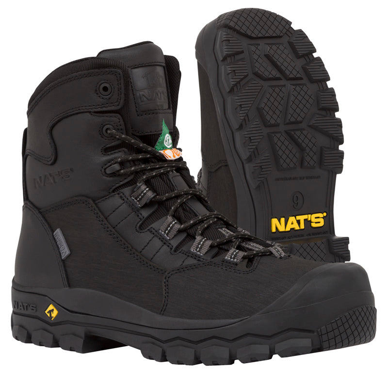 NAT'S S620 Noir Bottes de travail imperméables 8" - Boutique du Cordonnier