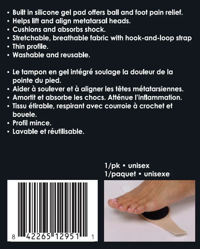 Paradigm Medical - Enveloppe métatarsienne en gel GS1295 - Boutique du Cordonnier
