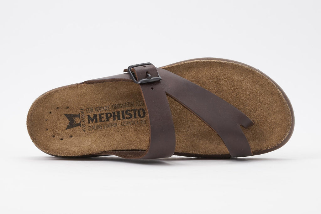 Mephisto HELEN PLUS Dark Brown 3451 Sandales en cuir pour femmes large - Boutique du Cordonnier