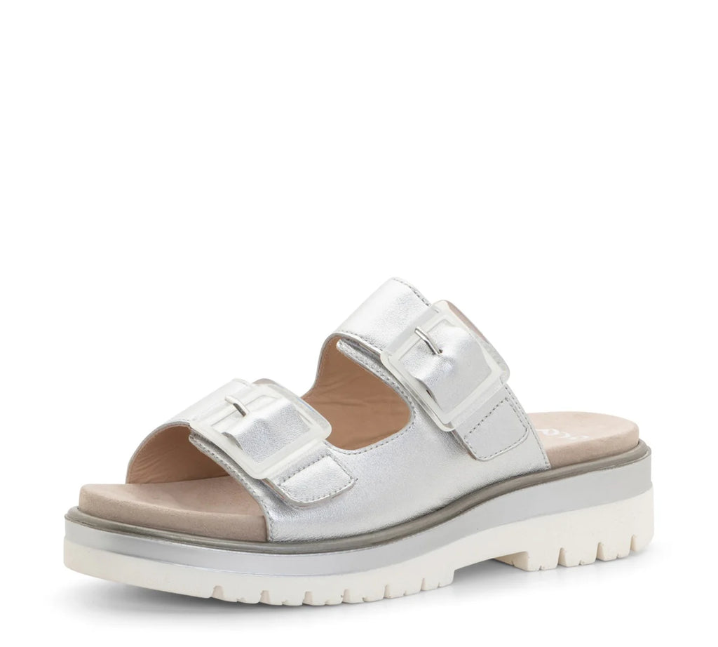 ARA Marbella Slide 12-21011-09 Silver - Boutique du Cordonnier
