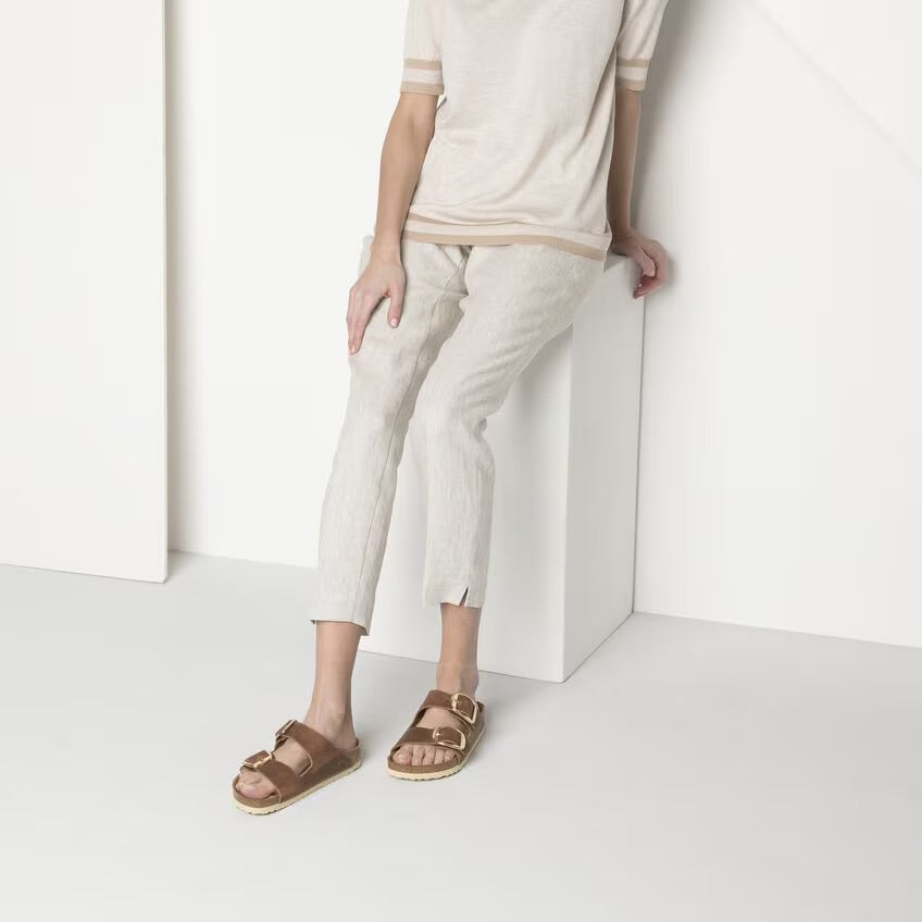 Birkenstock Arizona Big Buckle 1011073 Cognac | Cuir Largeur Étroite - Boutique du Cordonnier