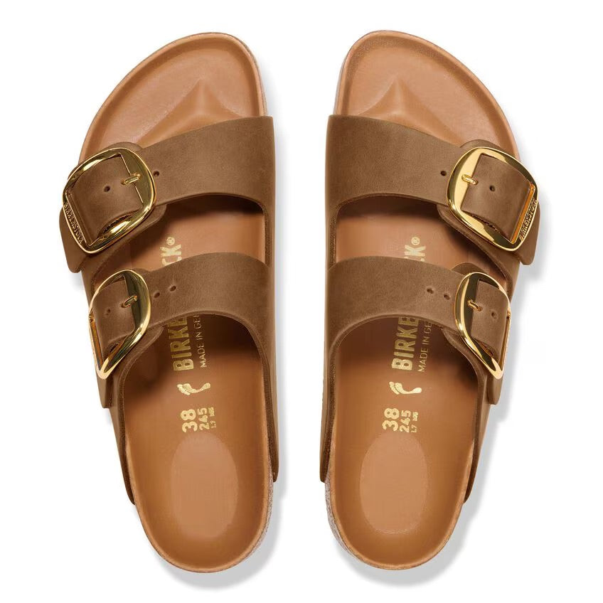 Birkenstock Arizona Big Buckle 1011073 Cognac | Cuir Largeur Étroite - Boutique du Cordonnier