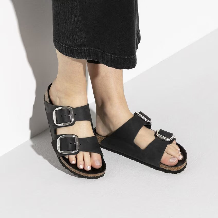 Birkenstock ARIZONA BIG BUCKLE 1011074 Noir | Cuir Largeur Régulière - Boutique du Cordonnier