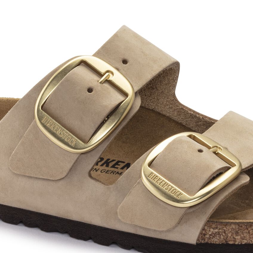 Birkenstock ARIZONA BIG BUCKLE 1024064 Sandcastle | Nubuck Largeur Étroite - Boutique du Cordonnier