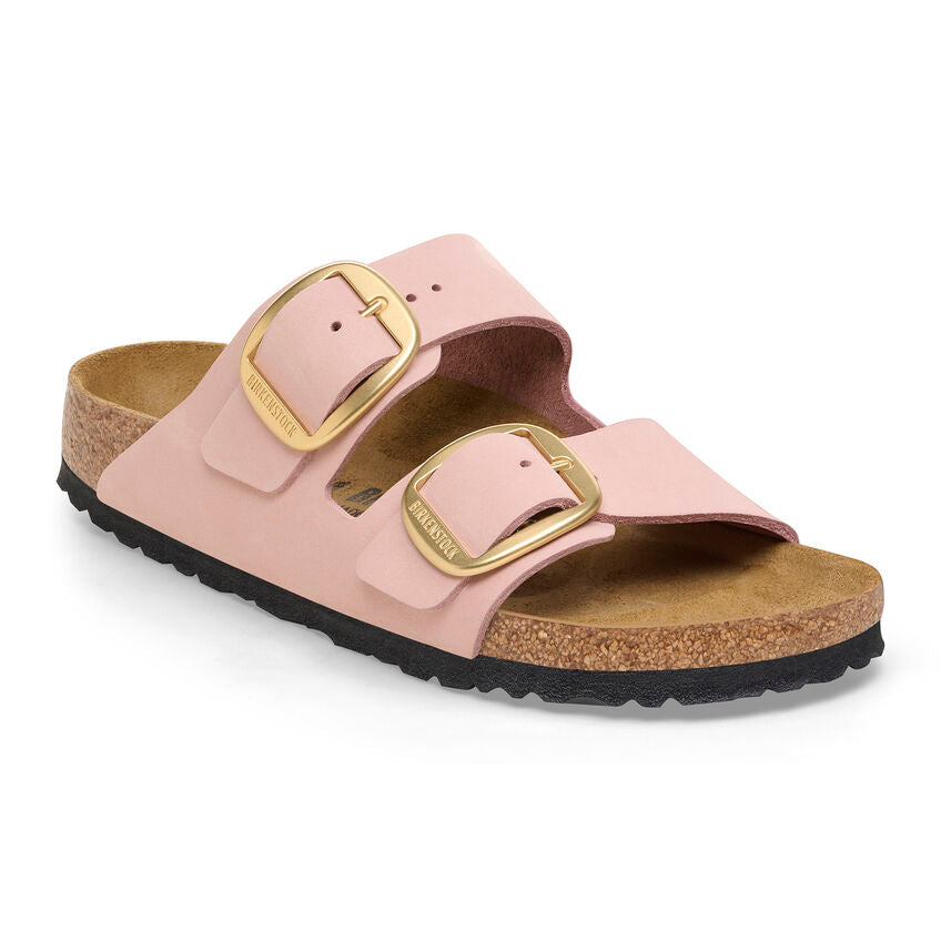 Birkenstock ARIZONA BIG BUCKLE 1026583 Soft Pink | Nubuck Largeur Étroite - Boutique du Cordonnier