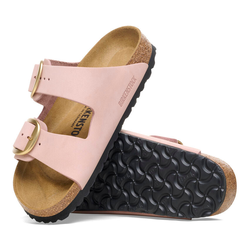 Birkenstock ARIZONA BIG BUCKLE 1026583 Soft Pink | Nubuck Largeur Étroite - Boutique du Cordonnier