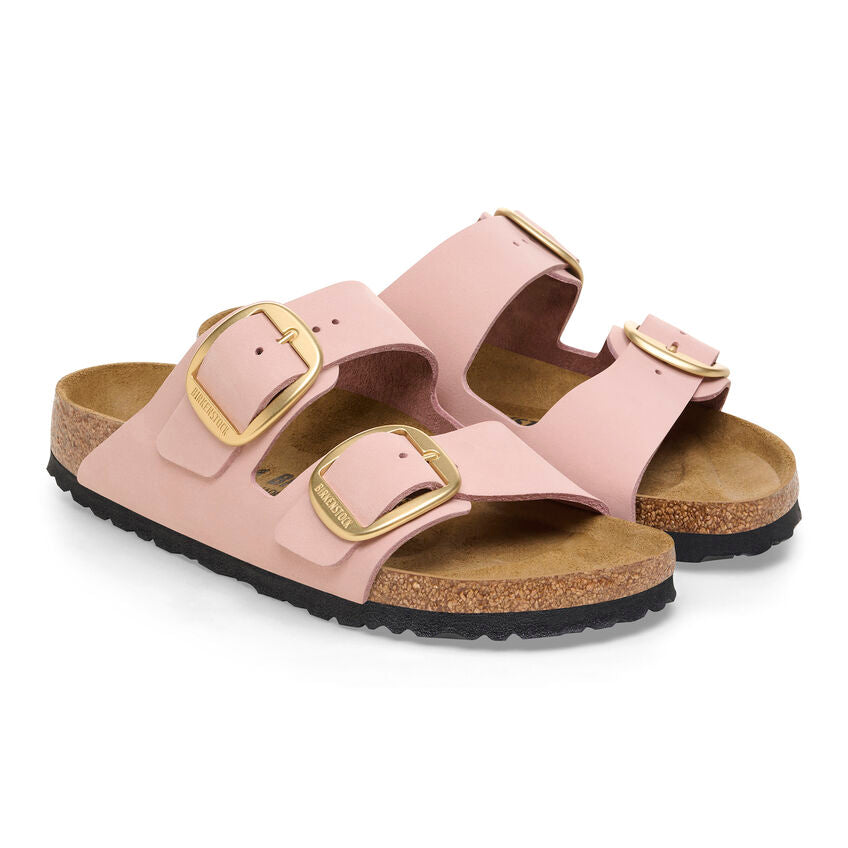 Birkenstock ARIZONA BIG BUCKLE 1026583 Soft Pink | Nubuck Largeur Étroite - Boutique du Cordonnier