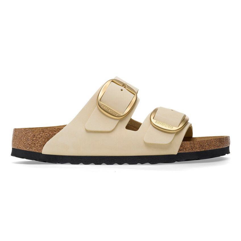 Birkenstock ARIZONA BIG BUCKLE 1026585 Ecru | Nubuck Largeur Étroite - Boutique du Cordonnier