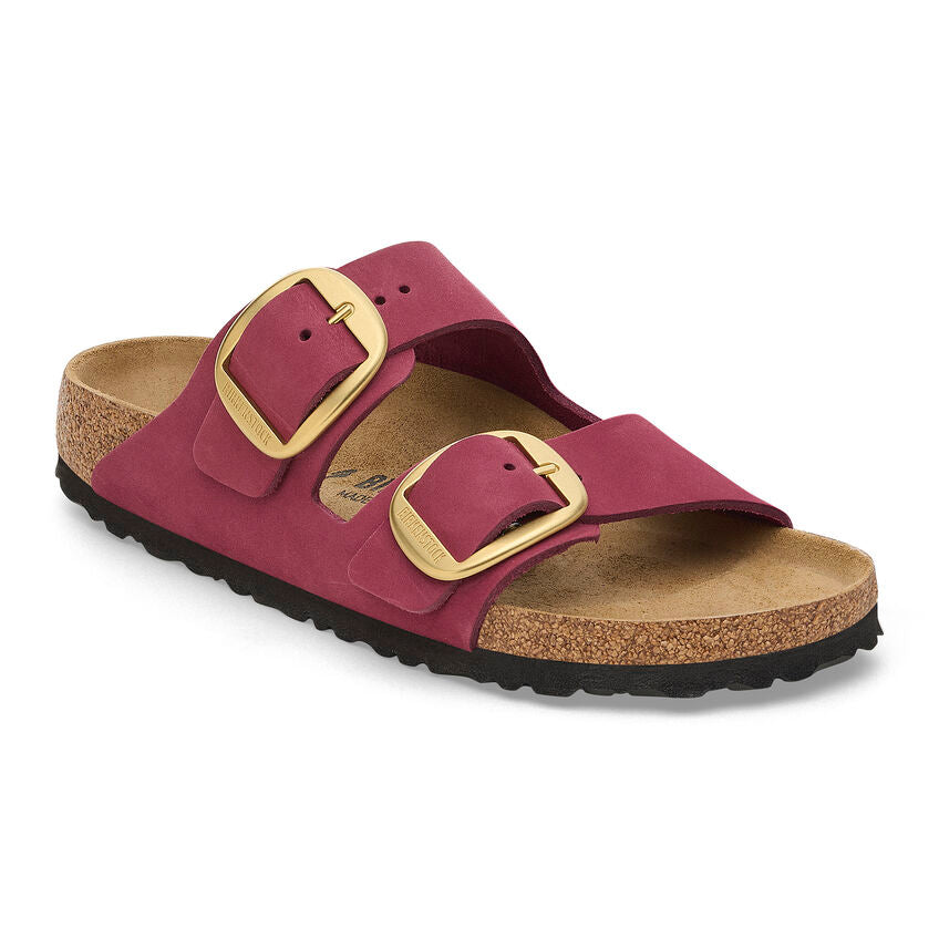 Birkenstock ARIZONA BIG BUCKLE 1027989 Berry Crush | Nubuck Largeur Étroite - Boutique du Cordonnier