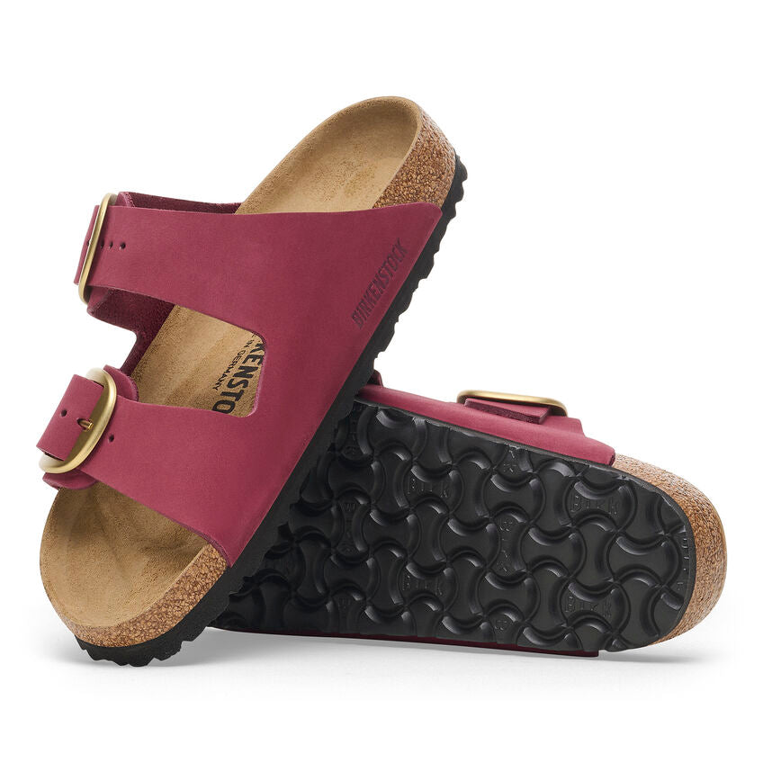 Birkenstock ARIZONA BIG BUCKLE 1027989 Berry Crush | Nubuck Largeur Étroite - Boutique du Cordonnier