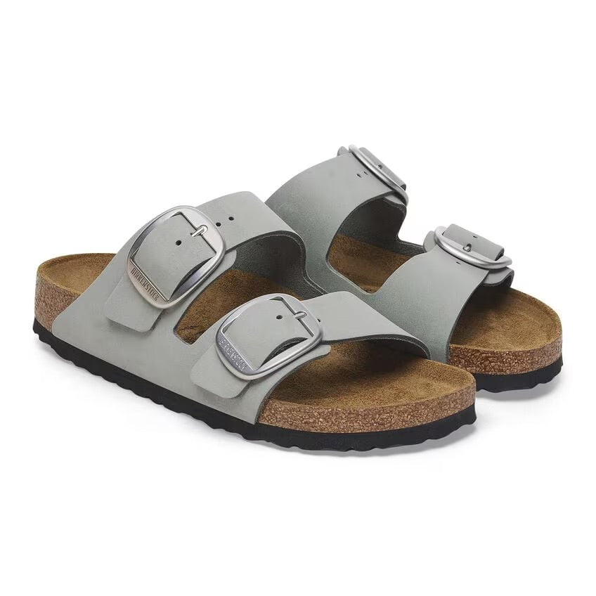 Birkenstock ARIZONA BIG BUCKLE 1029311 Pure Sage | Nubuck Largeur Étroite - Boutique du Cordonnier