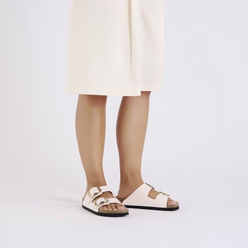 Birkenstock ARIZONA BIG BUCKLE 1029392 High Shine Light Rose | Cuir Largeur Étroite - Boutique du Cordonnier