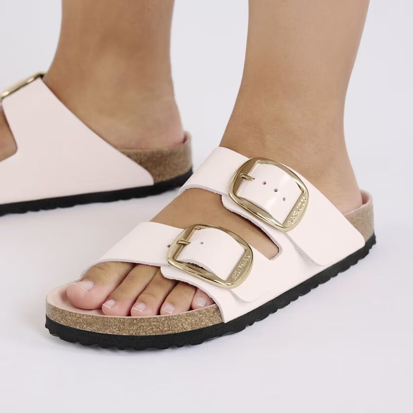 Birkenstock ARIZONA BIG BUCKLE 1029392 High Shine Light Rose | Cuir Largeur Étroite - Boutique du Cordonnier