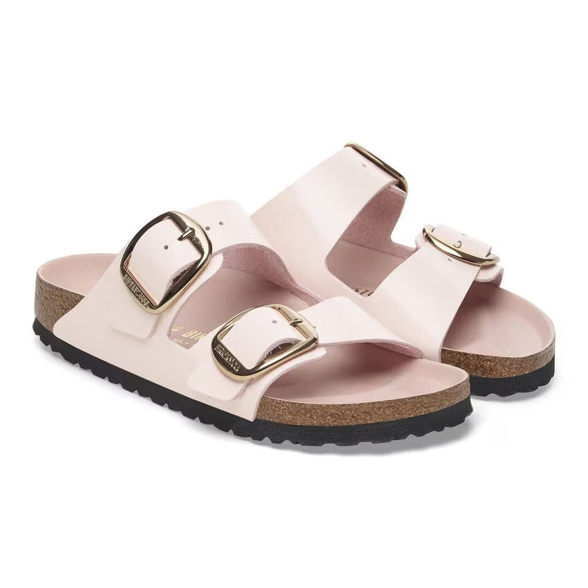 Birkenstock ARIZONA BIG BUCKLE 1029392 High Shine Light Rose | Cuir Largeur Étroite - Boutique du Cordonnier
