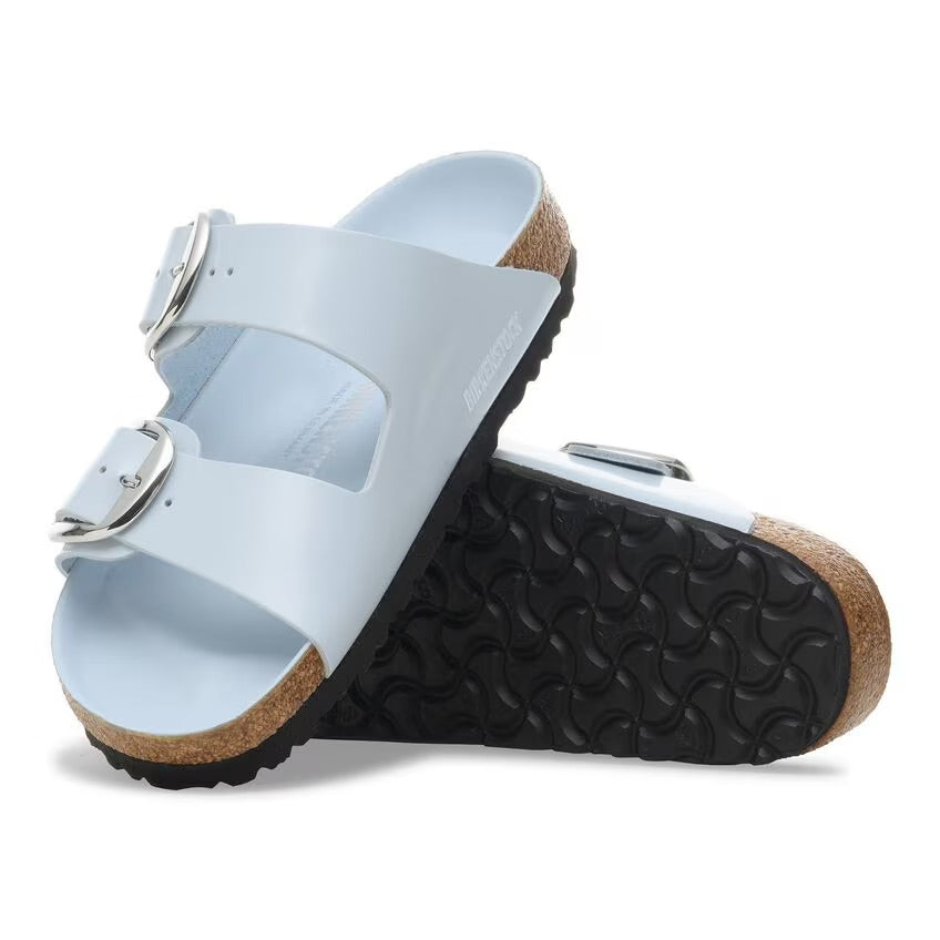 Birkenstock ARIZONA BIG BUCKLE 1030374 High Shine Baby Blue | Cuir Largeur Étroite - Boutique du Cordonnier