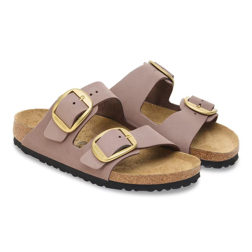 Birkenstock ARIZONA BIG BUCKLE 1030528 Faded Purple | Nubuck Largeur Étroite - Boutique du Cordonnier