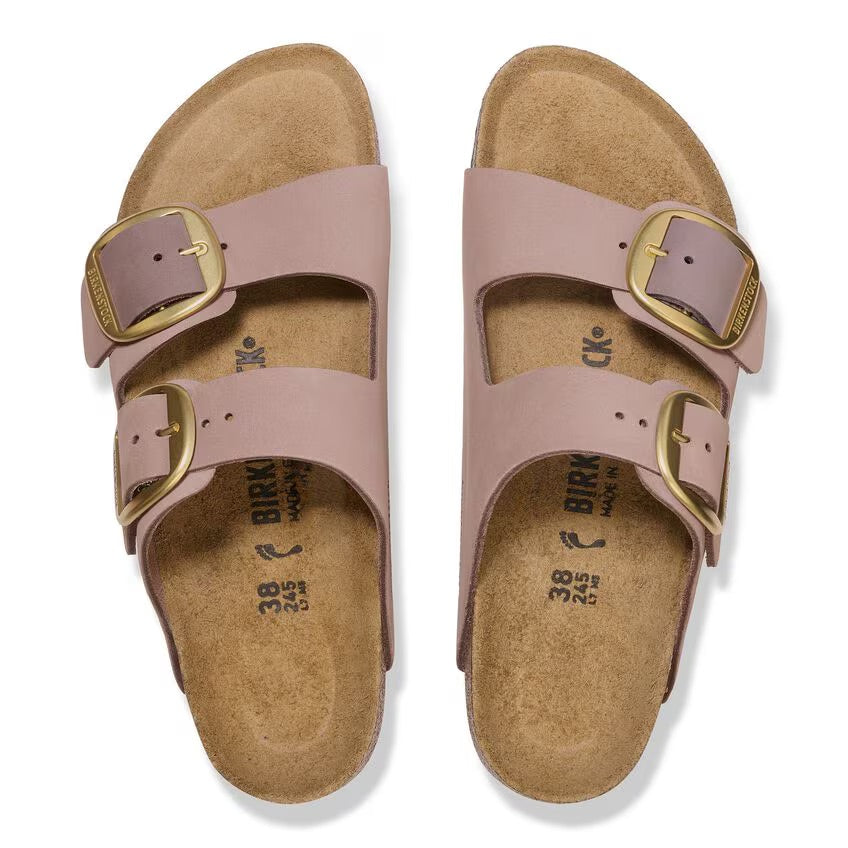 Birkenstock ARIZONA BIG BUCKLE 1030528 Faded Purple | Nubuck Largeur Étroite - Boutique du Cordonnier
