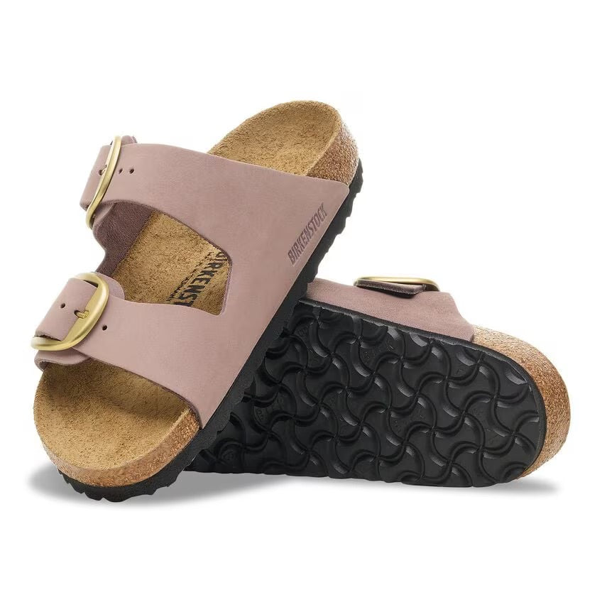 Birkenstock ARIZONA BIG BUCKLE 1030528 Faded Purple | Nubuck Largeur Étroite - Boutique du Cordonnier