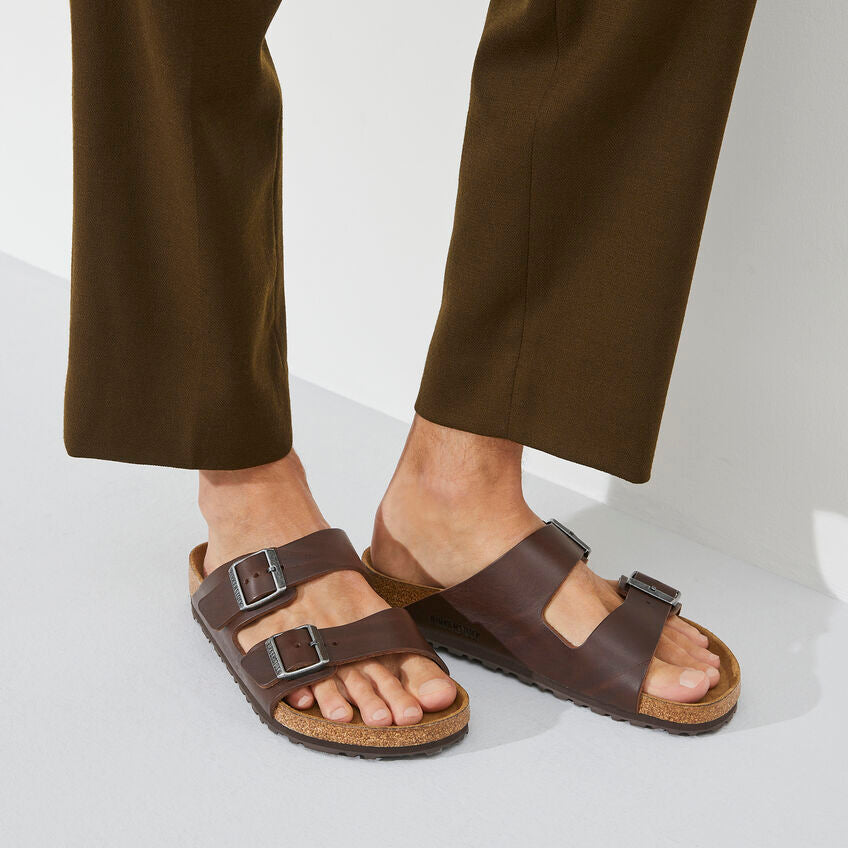 Birkenstock ARIZONA GRIP 1023117 Vintage Roast | Cuir Largeur Régulière - Boutique du Cordonnier