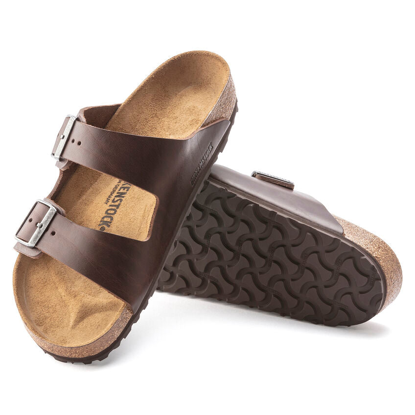 Birkenstock ARIZONA GRIP 1023117 Vintage Roast | Cuir Largeur Régulière - Boutique du Cordonnier