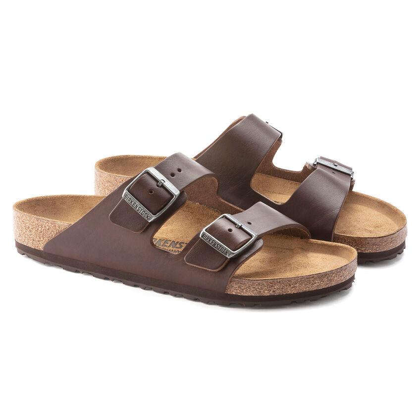 Birkenstock ARIZONA GRIP 1023117 Vintage Roast | Cuir Largeur Régulière - Boutique du Cordonnier