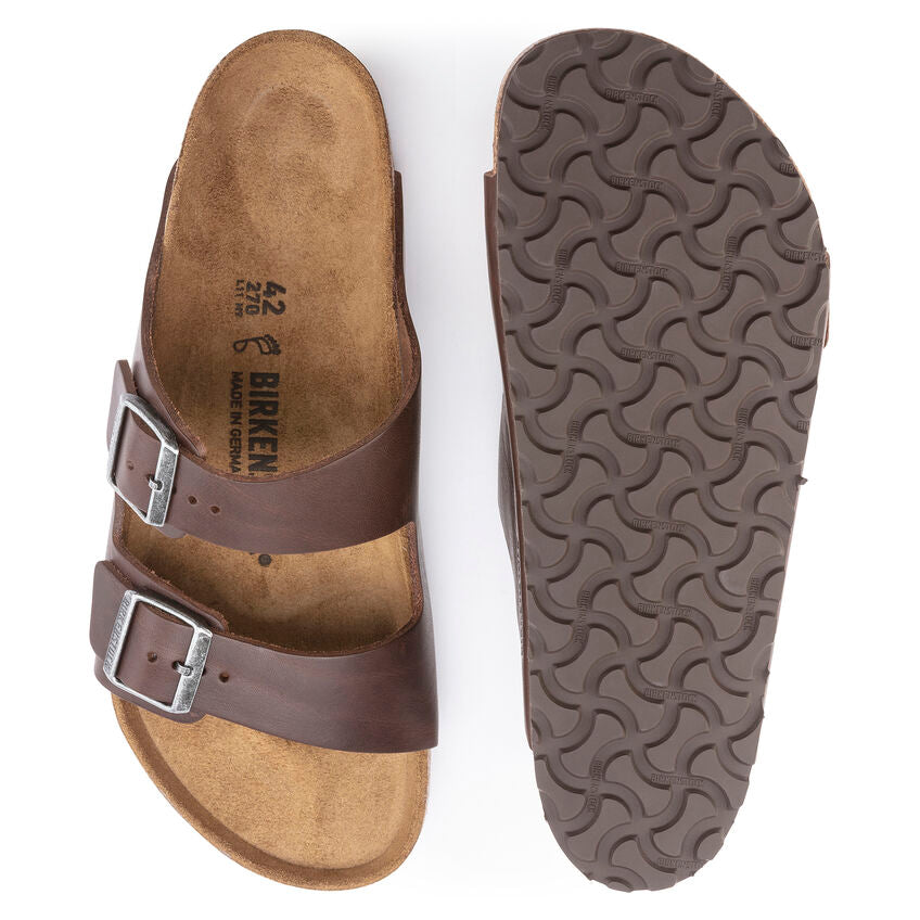 Birkenstock ARIZONA GRIP 1023117 Vintage Roast | Cuir Largeur Régulière - Boutique du Cordonnier