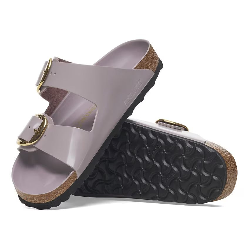 Birkenstock ARIZONA HAMMERED BIG BUCKLE 1029762 High Shine Faded Purple | Cuir Largeur Étroite - Boutique du Cordonnier