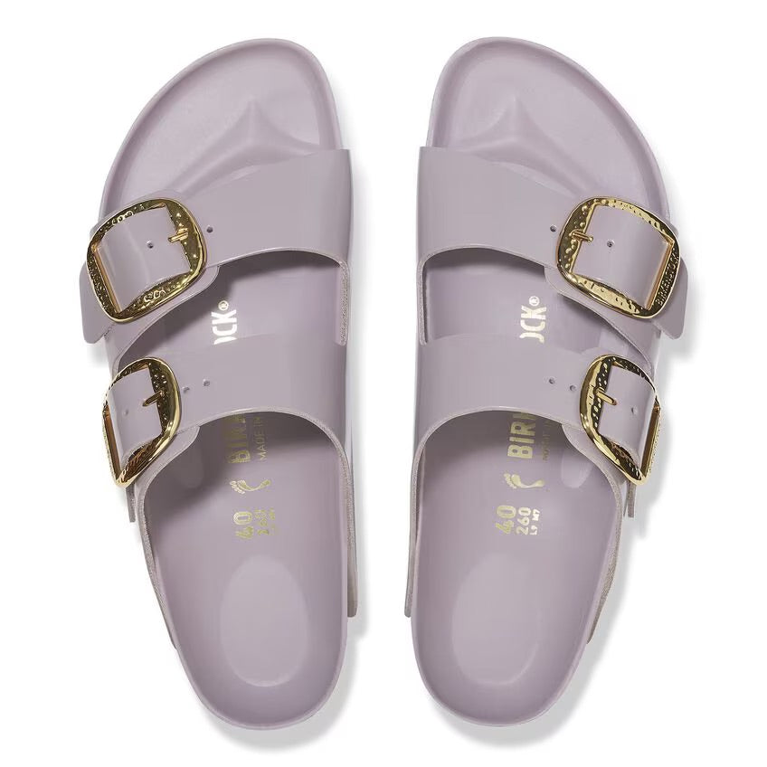 Birkenstock ARIZONA HAMMERED BIG BUCKLE 1029762 High Shine Faded Purple | Cuir Largeur Étroite - Boutique du Cordonnier