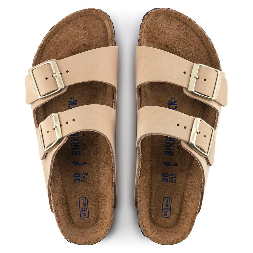 Birkenstock ARIZONA SOFT 1019016 Sandcastle | Nubuck Largeur Étroite - Boutique du Cordonnier