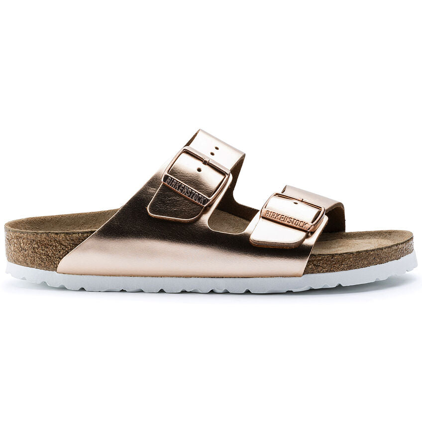 Birkenstock ARIZONA SOFT 952093 Metallic Copper | Cuir Largeur Étroite - Boutique du Cordonnier