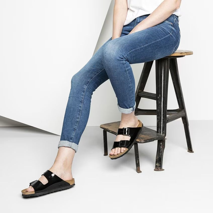 Birkenstock ARIZONA 1005292 Patent Black | Birko-Flor Largeur Étroite - Boutique du Cordonnier