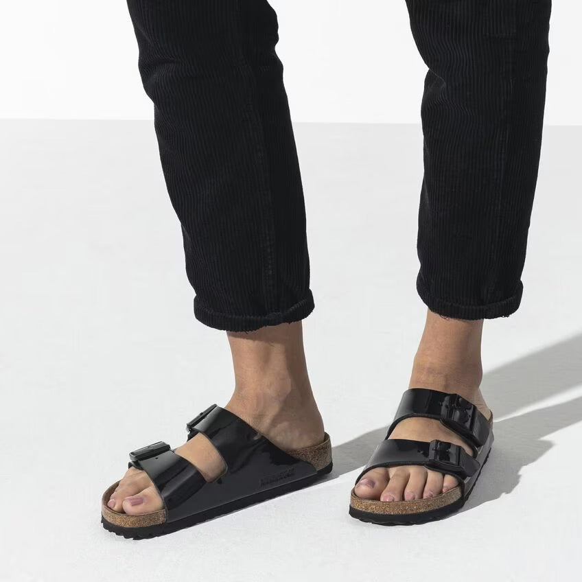 Birkenstock ARIZONA 1005292 Patent Black | Birko-Flor Largeur Étroite - Boutique du Cordonnier