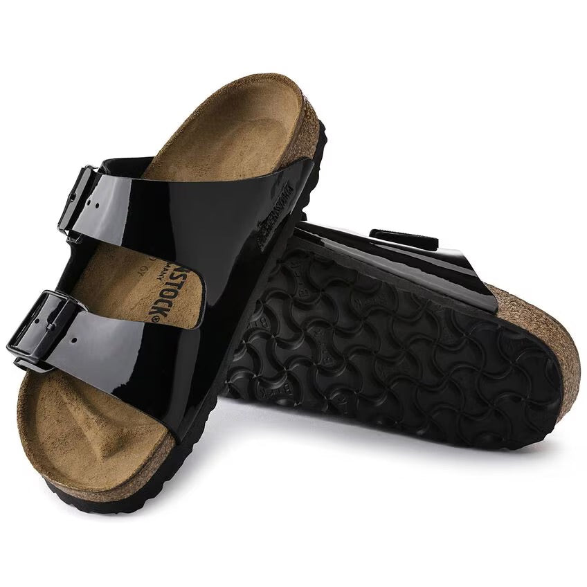 Birkenstock ARIZONA 1005292 Patent Black | Birko-Flor Largeur Étroite - Boutique du Cordonnier