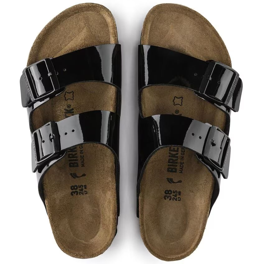 Birkenstock ARIZONA 1005292 Patent Black | Birko-Flor Largeur Étroite - Boutique du Cordonnier