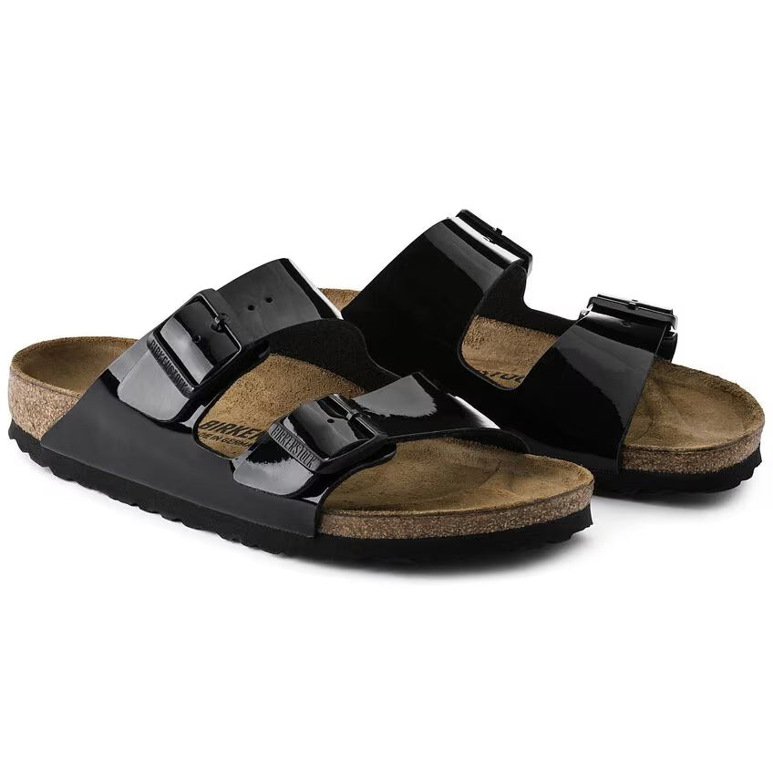 Birkenstock ARIZONA 1005292 Patent Black | Birko-Flor Largeur Étroite - Boutique du Cordonnier