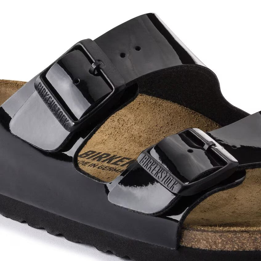 Birkenstock ARIZONA 1005292 Patent Black | Birko-Flor Largeur Étroite - Boutique du Cordonnier