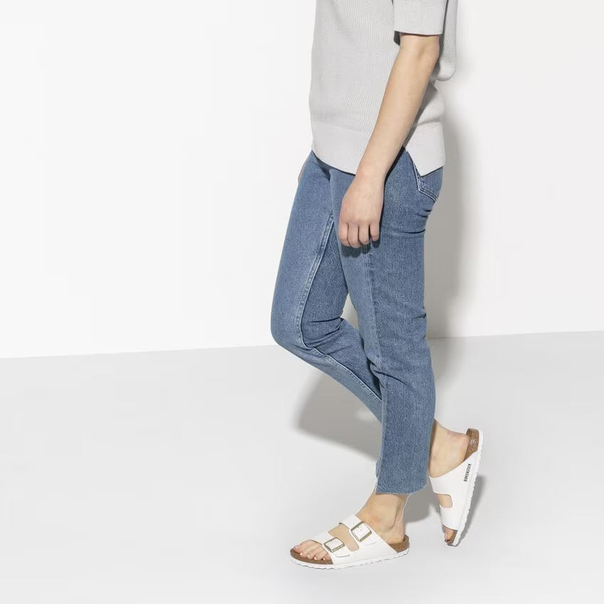 Birkenstock ARIZONA 1005293 Patent White | Birko-Flor Largeur Régulière - Boutique du Cordonnier