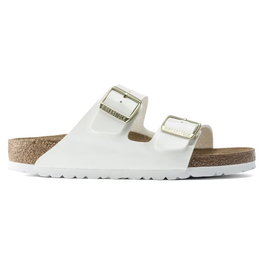 Birkenstock ARIZONA 1005293 Patent White | Birko-Flor Largeur Régulière - Boutique du Cordonnier