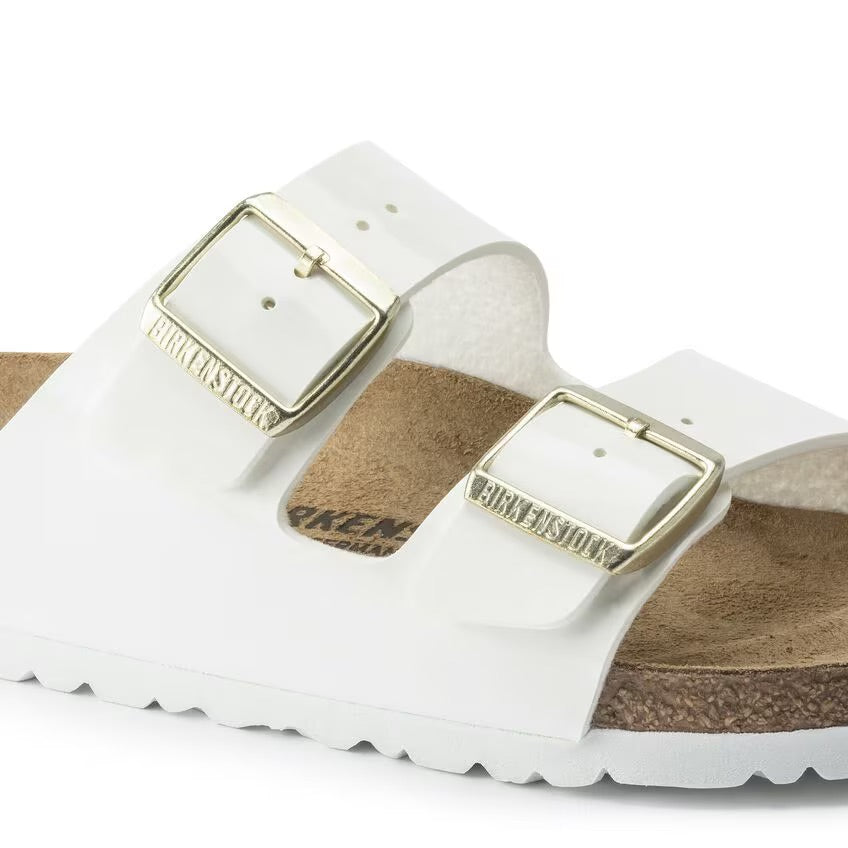Birkenstock ARIZONA 1005293 Patent White | Birko-Flor Largeur Régulière - Boutique du Cordonnier
