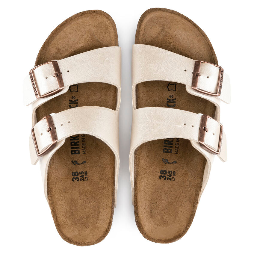 Birkenstock ARIZONA 1009920 Graceful Pearl White | Birko-Flor Largeur Régulière - Boutique du Cordonnier