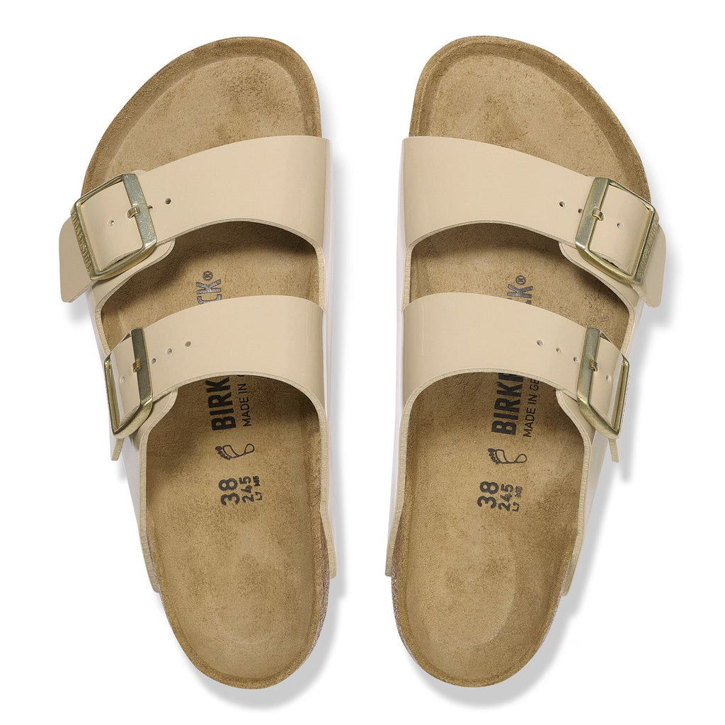 Birkenstock ARIZONA 1013069 Patent Sand | Birko-Flor Largeur Régulière - Boutique du Cordonnier