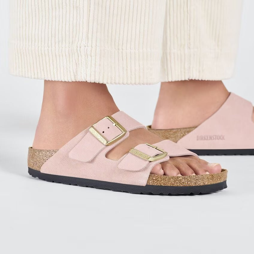 Birkenstock ARIZONA 1026138 Light Rose | Suède Largeur Régulière - Boutique du Cordonnier