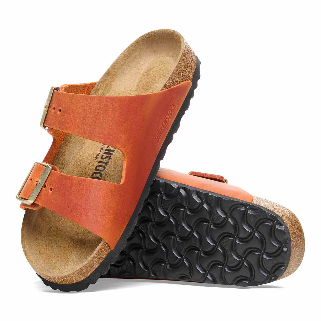 Birkenstock ARIZONA 1026592 Burnt Orange | Cuir Largeur Étroite - Boutique du Cordonnier