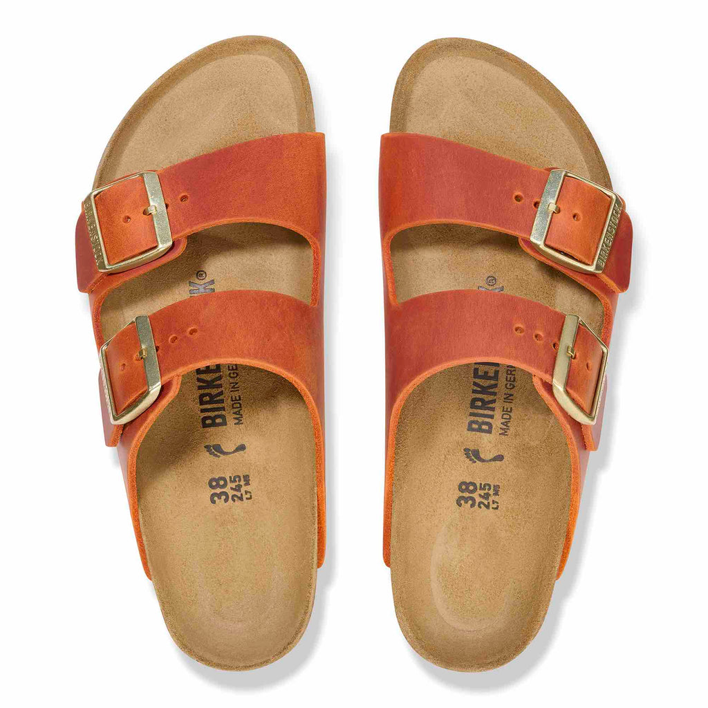 Birkenstock ARIZONA 1026592 Burnt Orange | Cuir Largeur Étroite - Boutique du Cordonnier