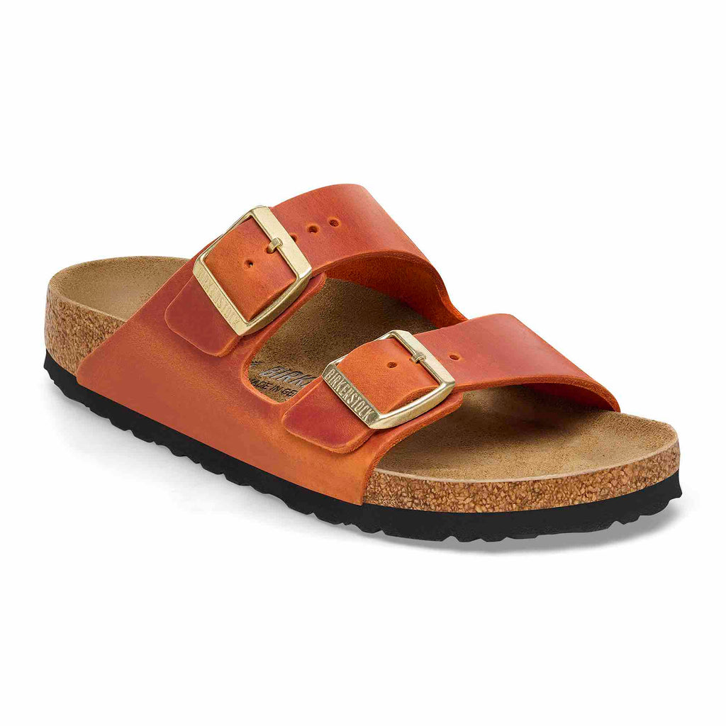 Birkenstock ARIZONA 1026592 Burnt Orange | Cuir Largeur Étroite - Boutique du Cordonnier