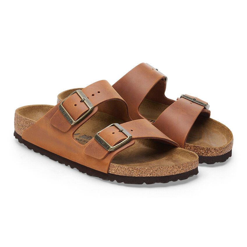 Birkenstock ARIZONA 1028272 Cognac | Cuir Largeur Régulière - Boutique du Cordonnier