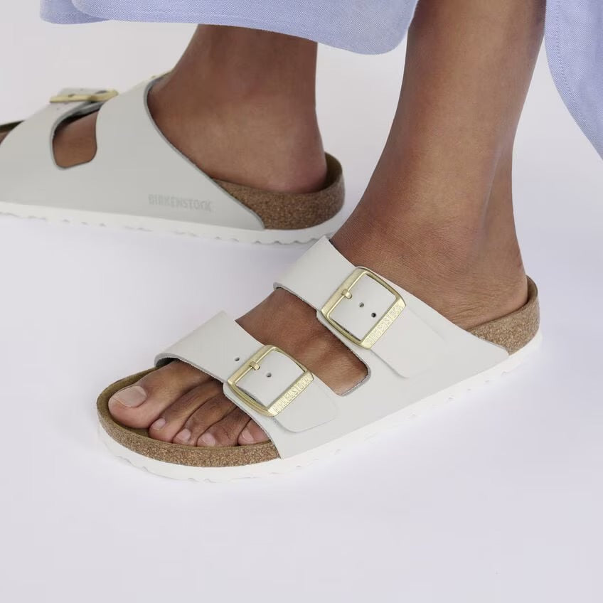 Birkenstock ARIZONA 1029405 Antique White | Nubuck Largeur Régulière - Boutique du Cordonnier